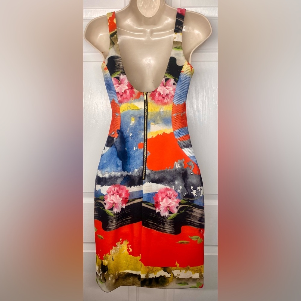 Milly Multicolor Abstract Mini Dress - Picture 3 of 4